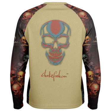 Chokefish™ Long Sleeve Every Day All Weather Skulls Shirt Men's-04SE